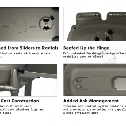The Original PK300AF Grill&Smoker Graphite Franklin Edition