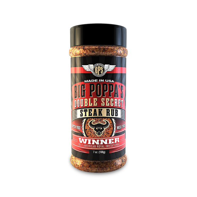 Big Poppa Smokers Double Secret Steak Rub 7oz