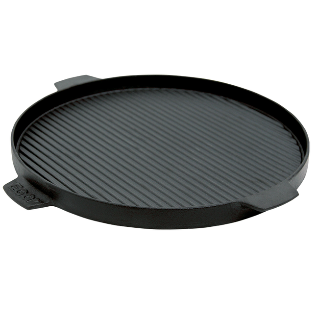 Vorgewürzte Plancha-Grillplatte aus Gusseisen von Big Green Egg (Groß/XLarge/XXLarge).