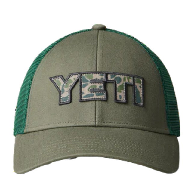 Yeti Trucker Cap With Camouflage Badge Olive