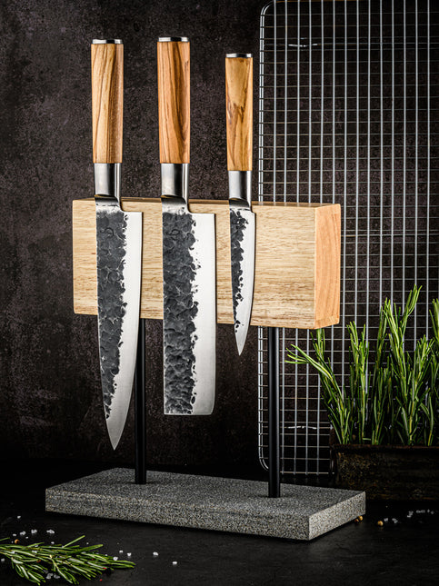 Olive Forged 3-Piece Knife Set