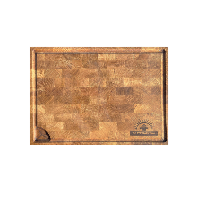 Bestcharcoal Oak Wooden Cutting Board 40 x 30 x 4 cm