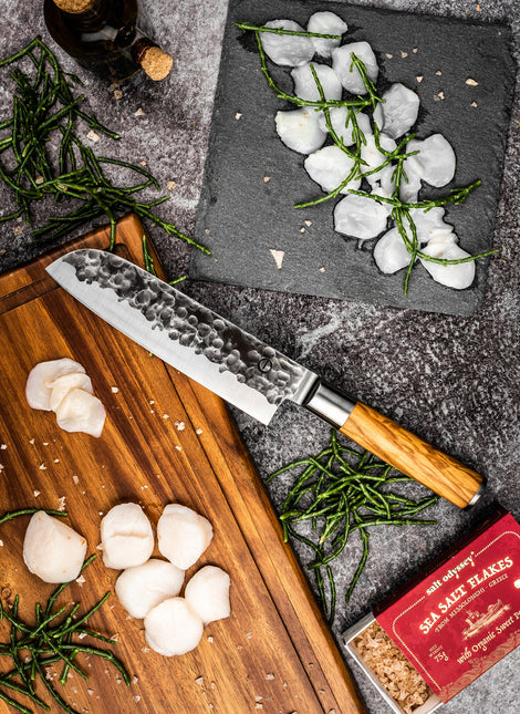 Olivengeschmiedetes Santoku 18 cm