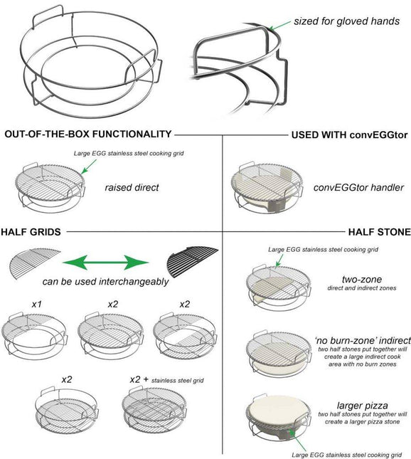 Big Green Egg 5-teiliges EGGspander-Set groß