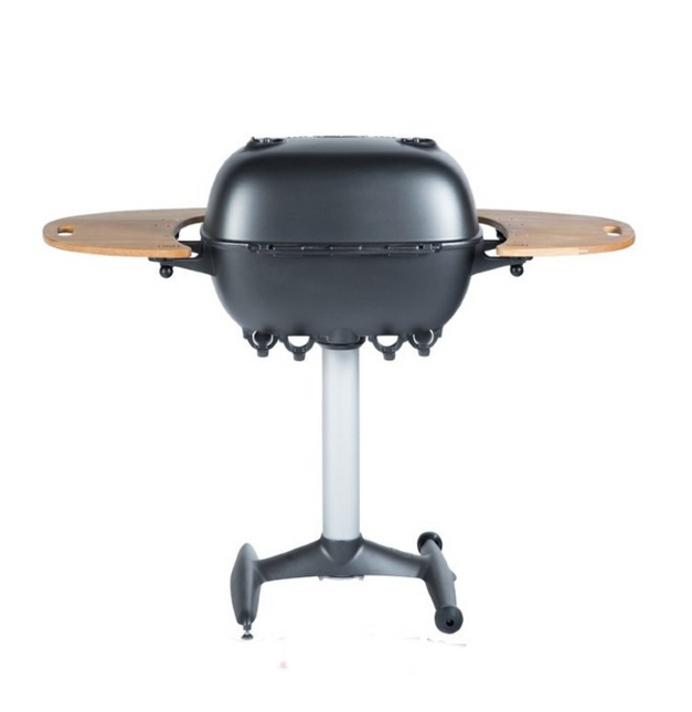 PK360 Grill &amp; Smoker Graphit mit Beistelltischen aus Teakholz