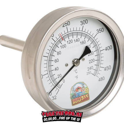 Vuur&Rook / BBQ365 RVS Thermometer 125mm