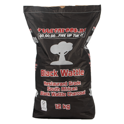 Vuur&Rook Restaurant Grade South African Black Wattle Charcoal 12 kg