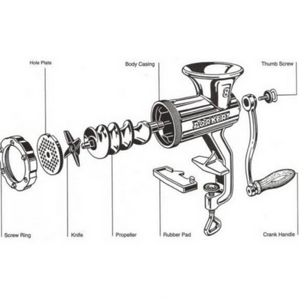 Porkert no5/no8 Thumbscrew / Zwengel Moer