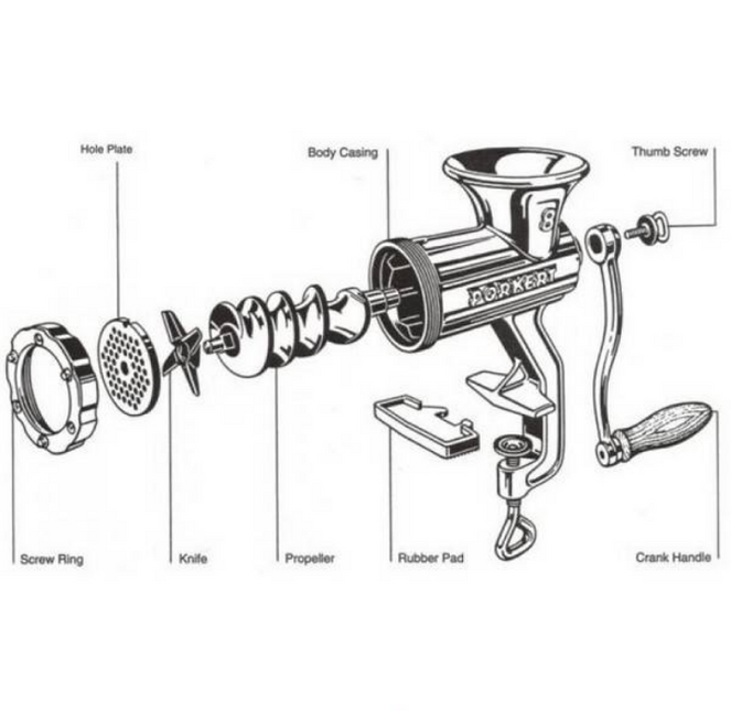 Porkert no5/no8 Thumbscrew / Zwengel Moer