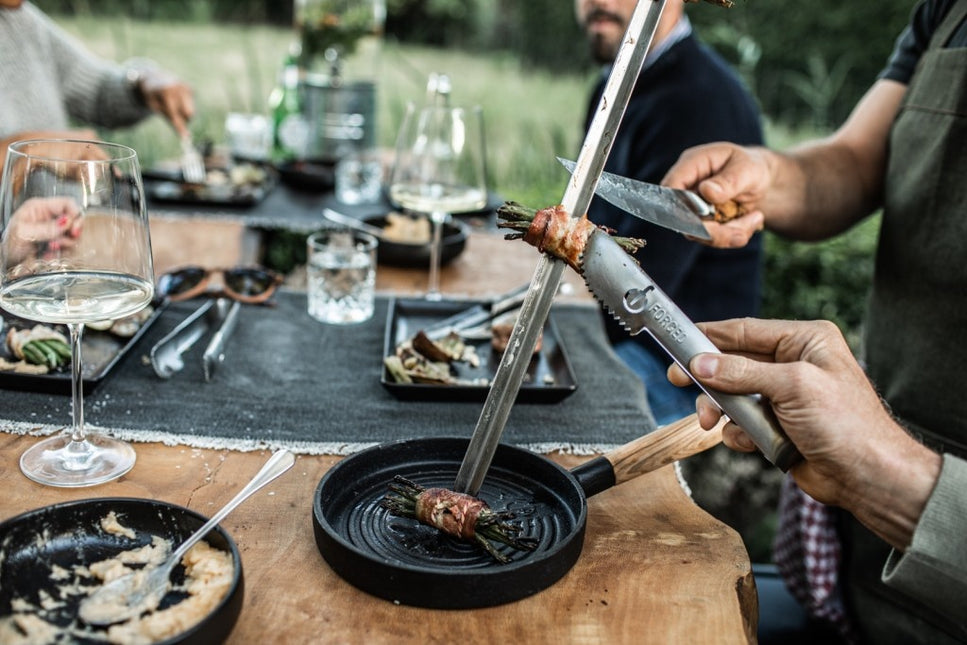 Geschmiedete Churrasco-Servierpfanne