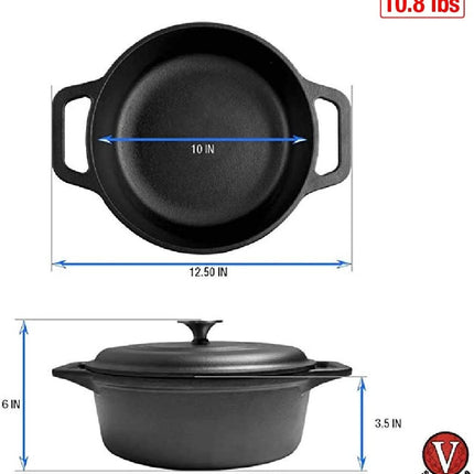 Victoria Cast Iron Emaille Dutch Oven 4 quarts