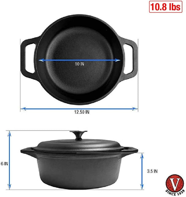 Victoria Cast Iron Emaille Dutch Oven 4 quarts