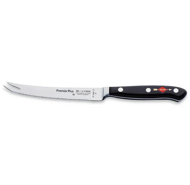 F-Dick Premier Plus Tomaten-/Universalmesser mit Wellenschliff, 13 cm