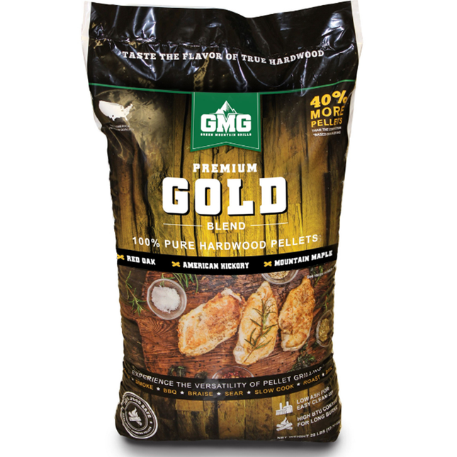 Green Mountain Premium Gold Oak/Hickory/Maple BBQ Pellets 12.7 kilos