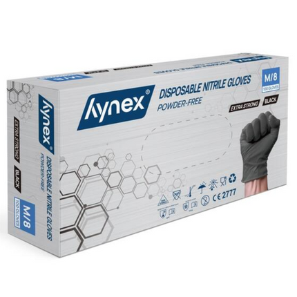 Hynex Nitril Handschoenen Xtra Strong Zwart 100 stuks Medium