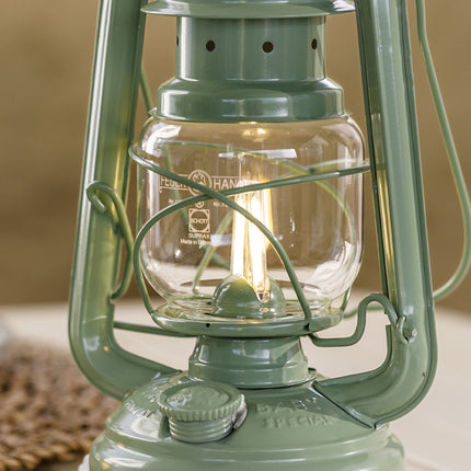 Original Feuerhand Storm Lantern Sage Green LED