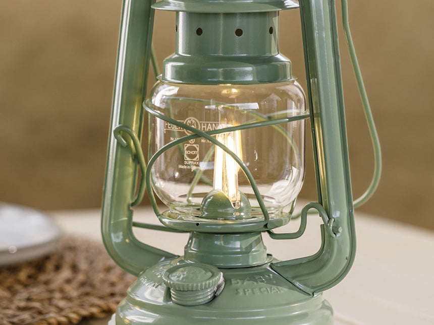 Original Feuerhand Storm Lantern Sage Green LED