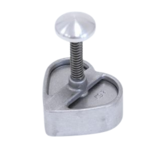 Aluminum Hamburger Press Heart shape 100 x 85 mm