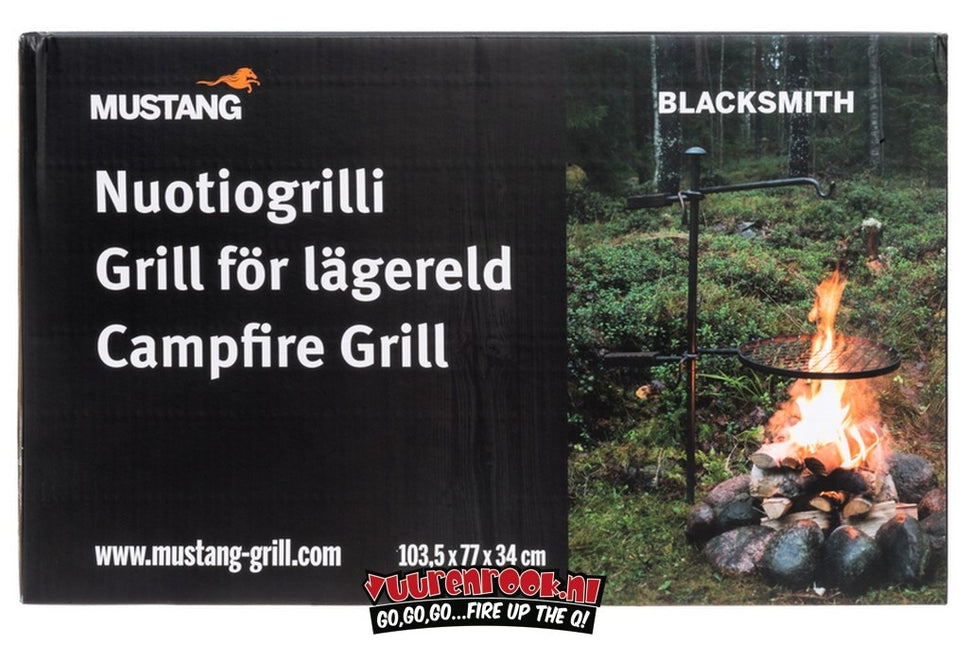 Mustang Campfire BBQ Set Steel Forge Quality