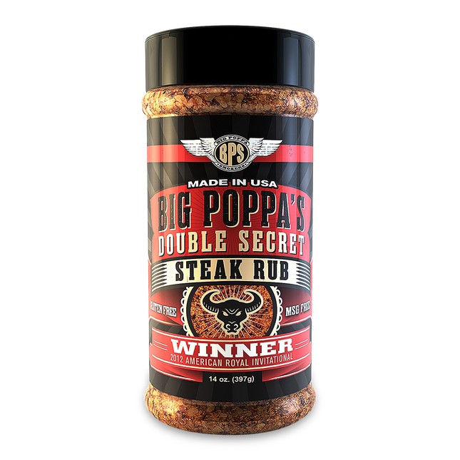 Big Poppa Smokers Double Secret Steak Rub 14oz