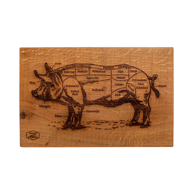 Rough Cooking Wall Plate Pig