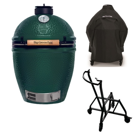 Big Green Egg Large + Integgrated Nest + Handler + Cover