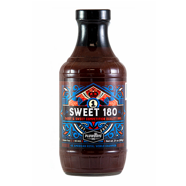 Plowboys Barbecue Sweet 180 BBQ Sauce 16oz