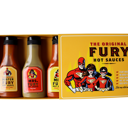 Die Original Fury Hot Sauces-Geschenkbox