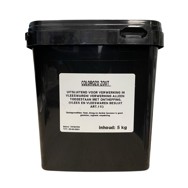 Qualite d'Or Colorozo salt 0.6% nitrite resealable bucket 5 kilos