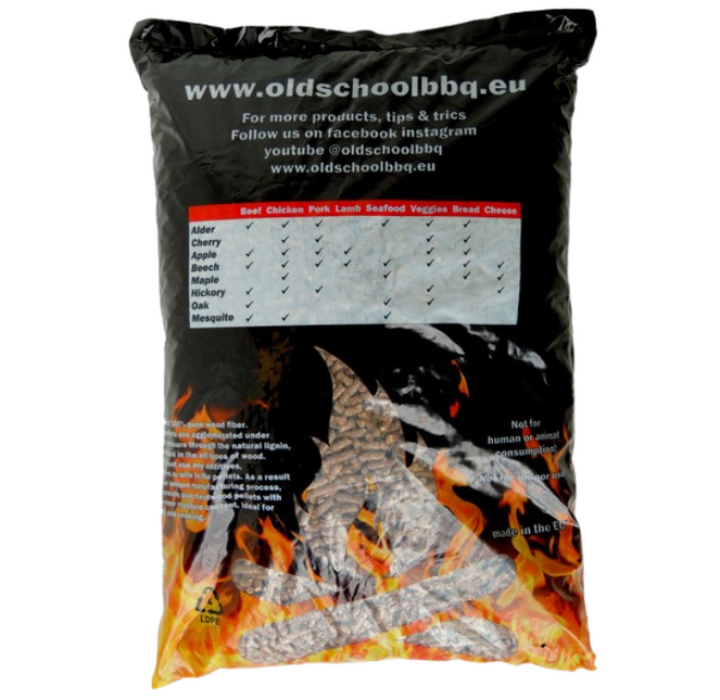 Oldschool BBQ Hickory Walnoot Pellets 9 kg