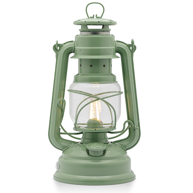 Original Feuerhand Stormlantaarn Sage Green LED