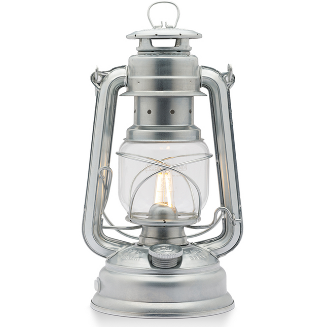 Original Feuerhand Storm Lantern Zinc LED