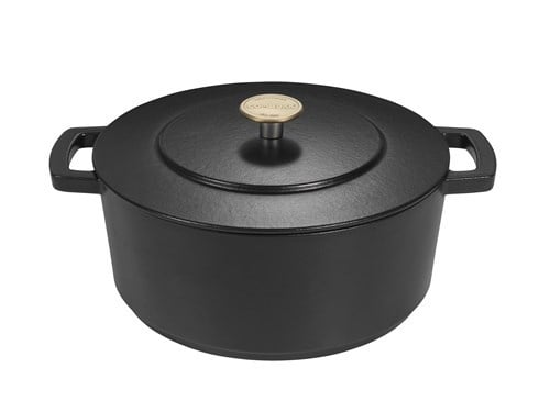 Combekk Original Dutch Oven, recyceltes Gusseisen, 28 cm, Schwarz