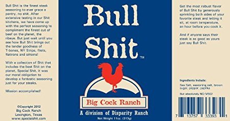 Big Cock Ranch Bull Shit Steakgewürz 12oz