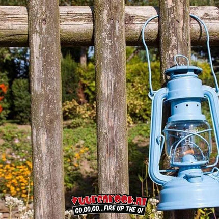 Original Feuerhand Storm Lantern Pastel Blue