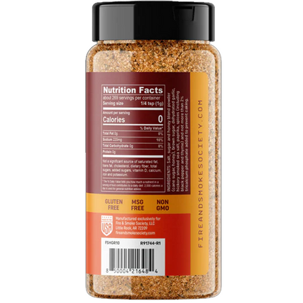 Fire&Smoke Fire&Smoke Honey Garlic BBQ Rub 9.5 oz