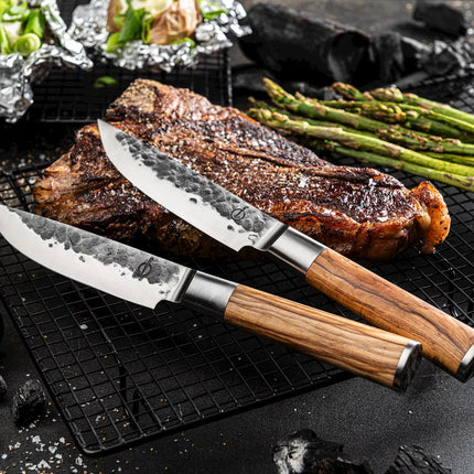 Forged Forged Olive Steakmessen XXL 4 stuks