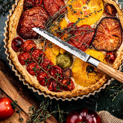 Forged Forged Olive Universeel Mes Gekarteld