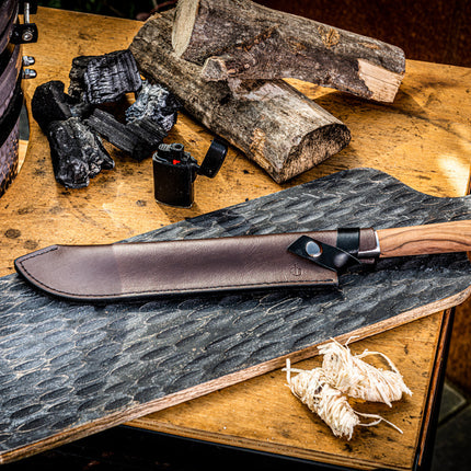 Forged Leather Forged Leren Hoes Slagersmes