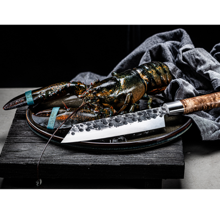 Forged VG10 Forged Bunka Messenset met Lederen Hoes