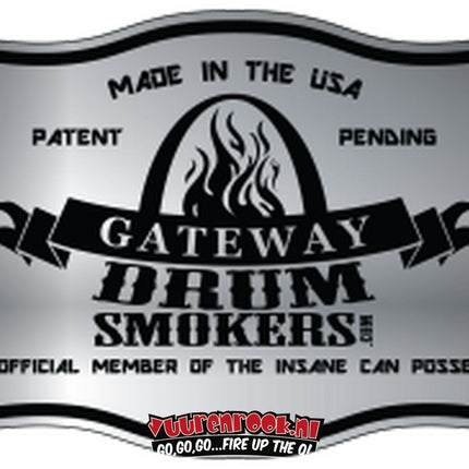 Gateway Drum Smokers The Original Gateway Logo Plate RVS