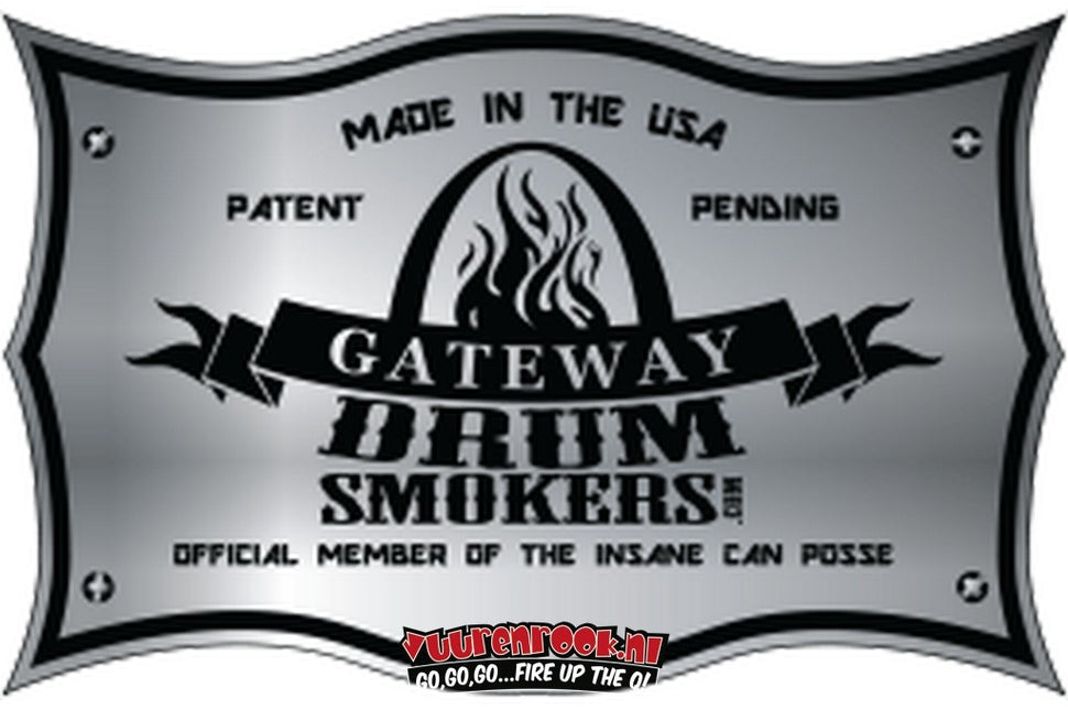 Gateway Drum Smokers The Original Gateway Logo Plate RVS