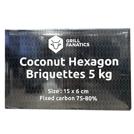 Grill Fanatics Grill Fanatics Coconut Hexagon Briketten Tubes 5 kg