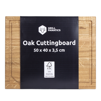 Grill Fanatics Grill Fanatics Cutting Board Oak 50 x 40 x 3,5 cm