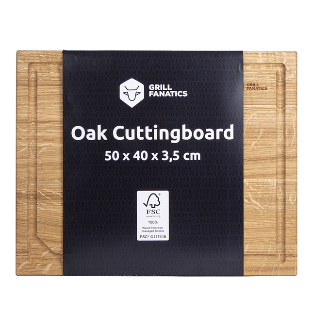 Grill Fanatics Grill Fanatics Cutting Board Oak 50 x 40 x 3,5 cm