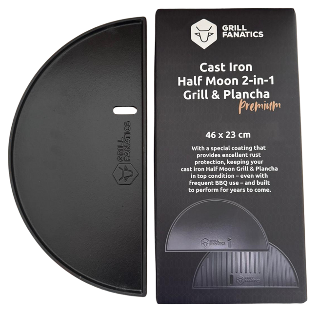 Grill Fanatics Grill Fanatics Gietijzeren Half Moon Plancha / Griddle 46 cm