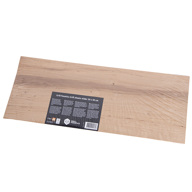 Grill Fanatics Grill Fanatics Grill Sheets Alder 5 stuks 20 x 50 cm