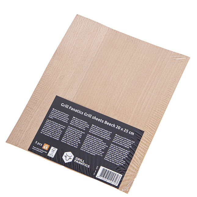 Grill Fanatics Grill Fanatics Grill Sheets Beuk 5 stuks 20 x 25 cm 