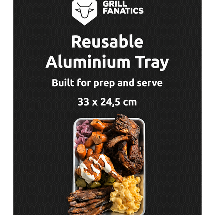Grill Fanatics Grill Fanatics Reusable Aluminium Tray 33 x 24,5 cm