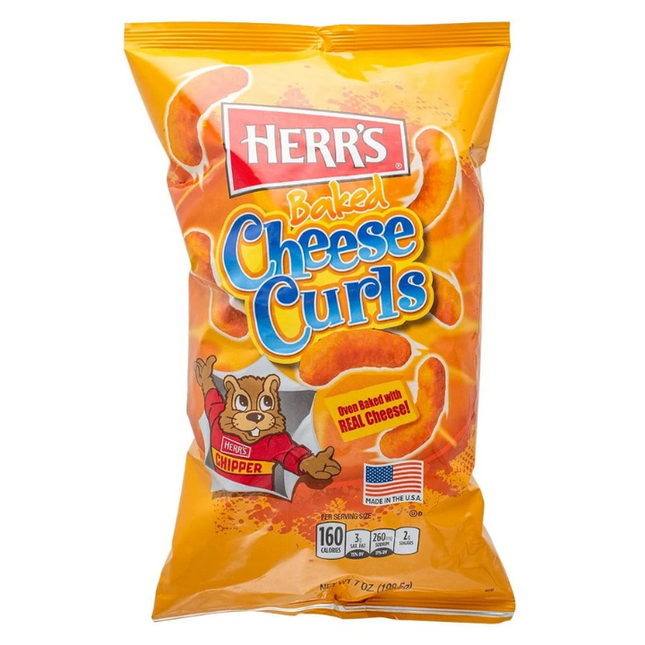 Herrs Herr's Bakes Cheese Curls 170 Gram